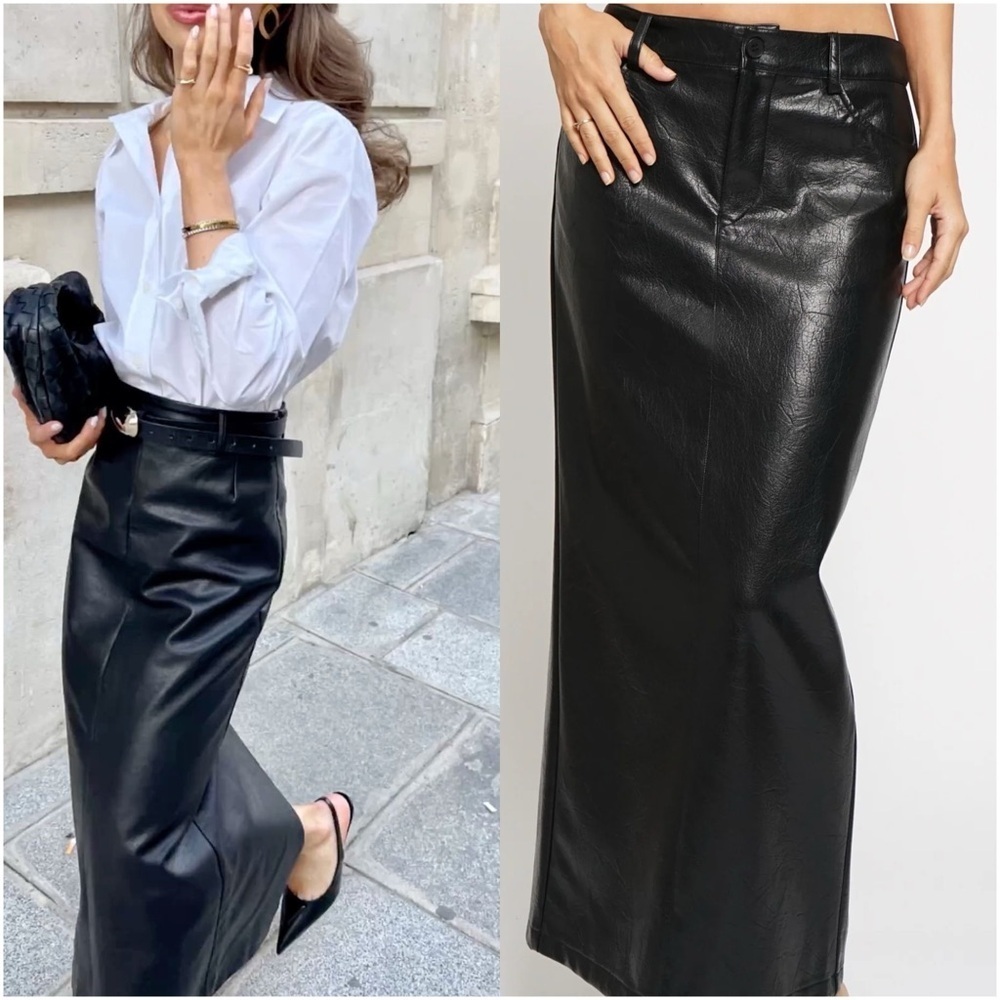 Faux Leather Skirt
